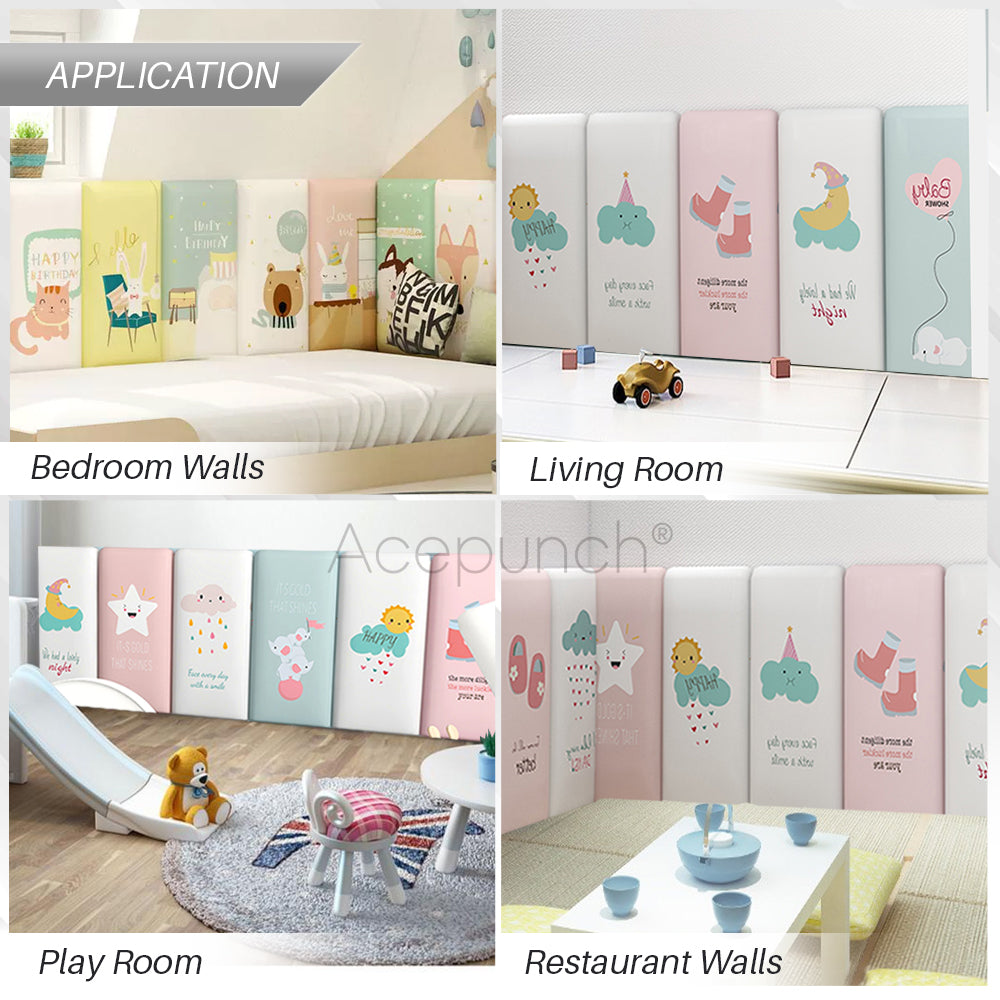 Acepunch Cartoon Craze Leather Wall Anti Collision Headboard - AP1394