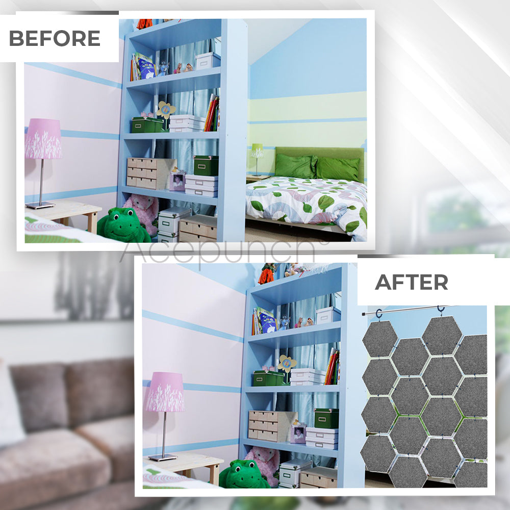 Acepunch Hanging Hexagon Sound Absorbing Clip-On Tile - AP1240