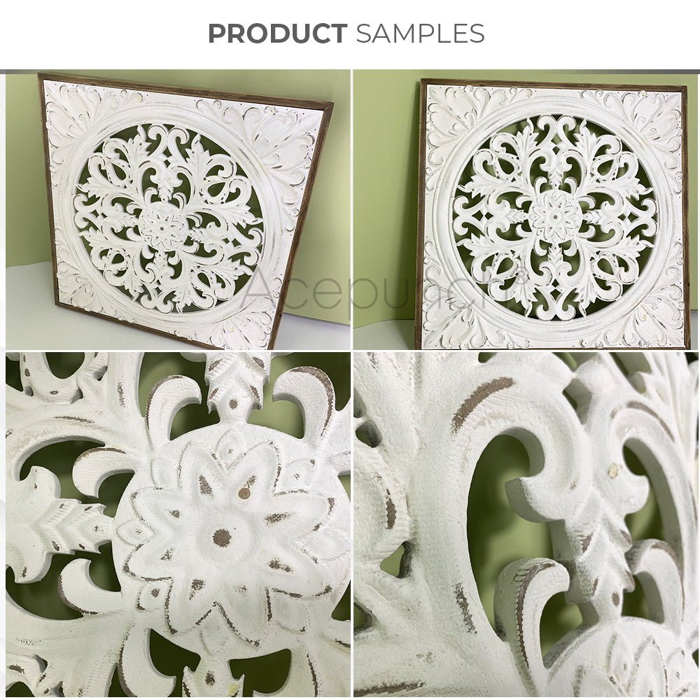 Acepunch Roman Baroque Wood Appliques Wall Decor / Carved Wall Sculpture - AP1322