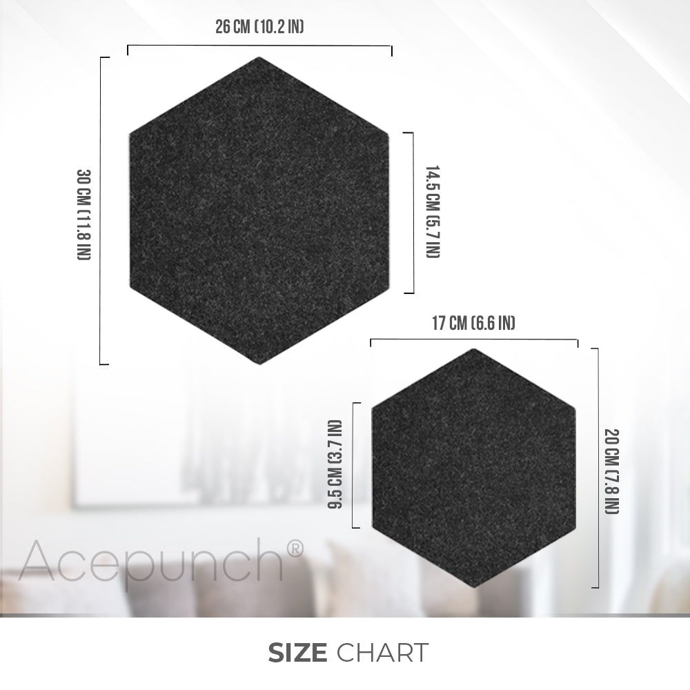 Acepunch Hanging Hexagon Sound Absorbing Clip-On Tile - AP1240