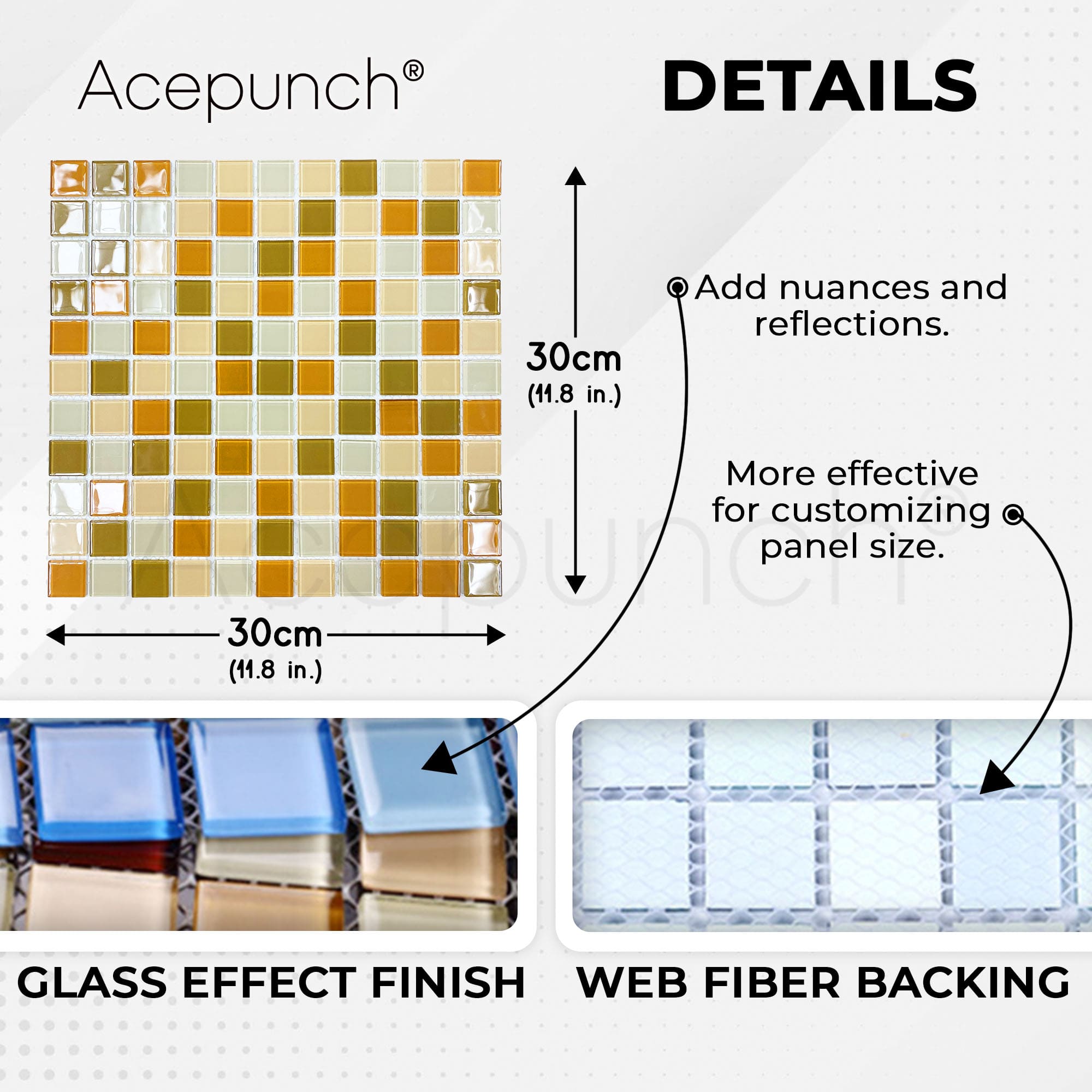 Acepunch Crystal Glass Mosaic
