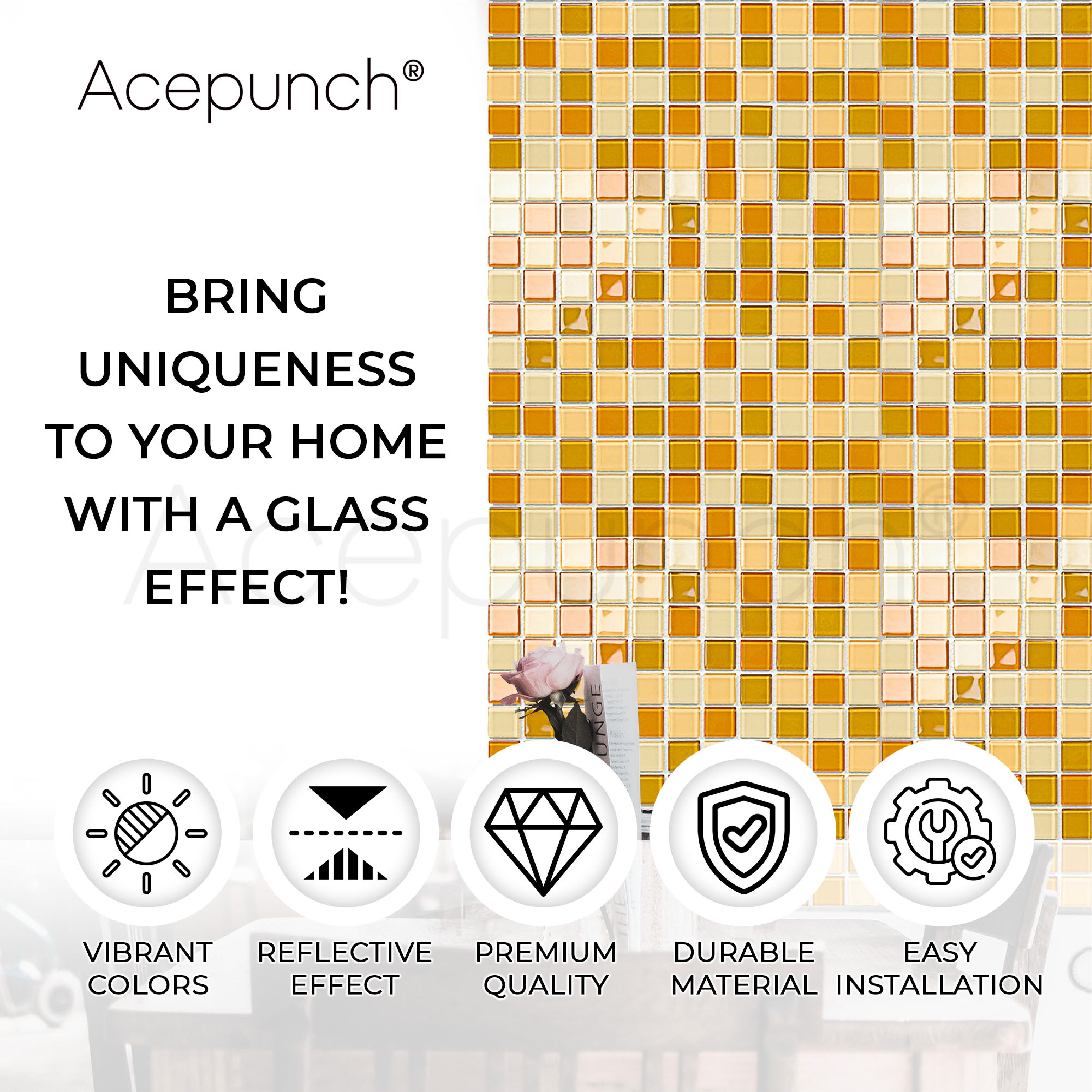 Acepunch Crystal Glass Mosaic