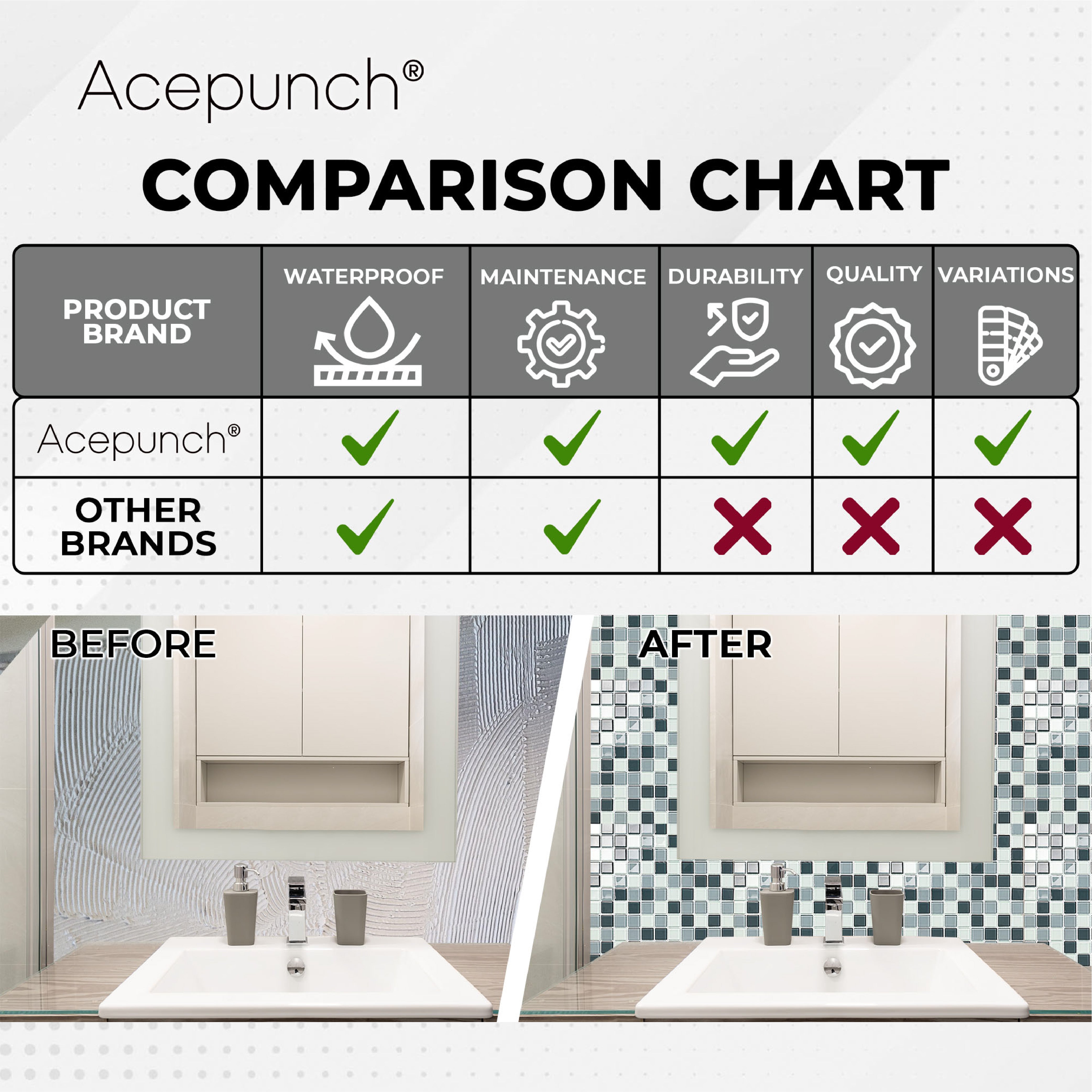 Acepunch Crystal Glass Mosaic