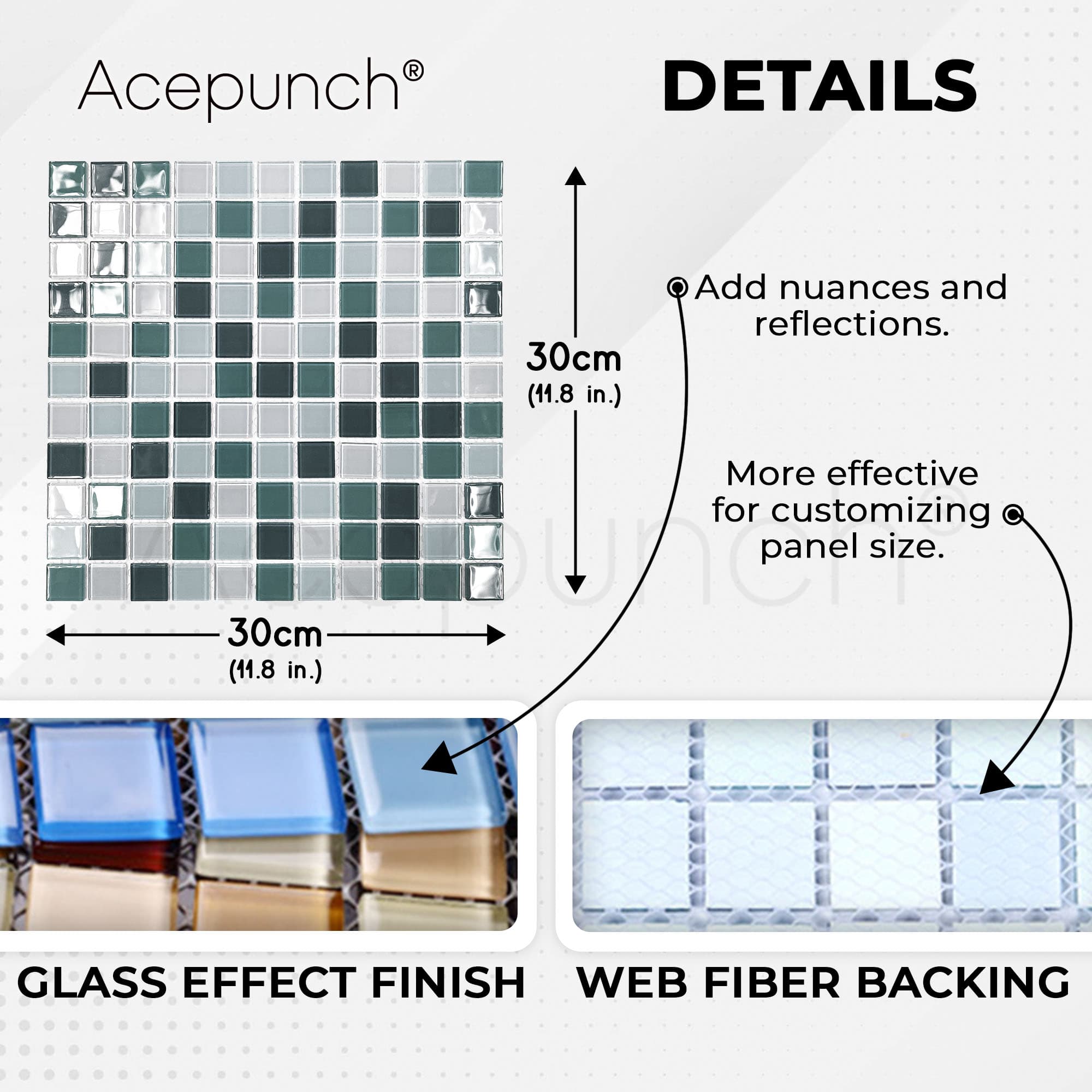 Acepunch Crystal Glass Mosaic
