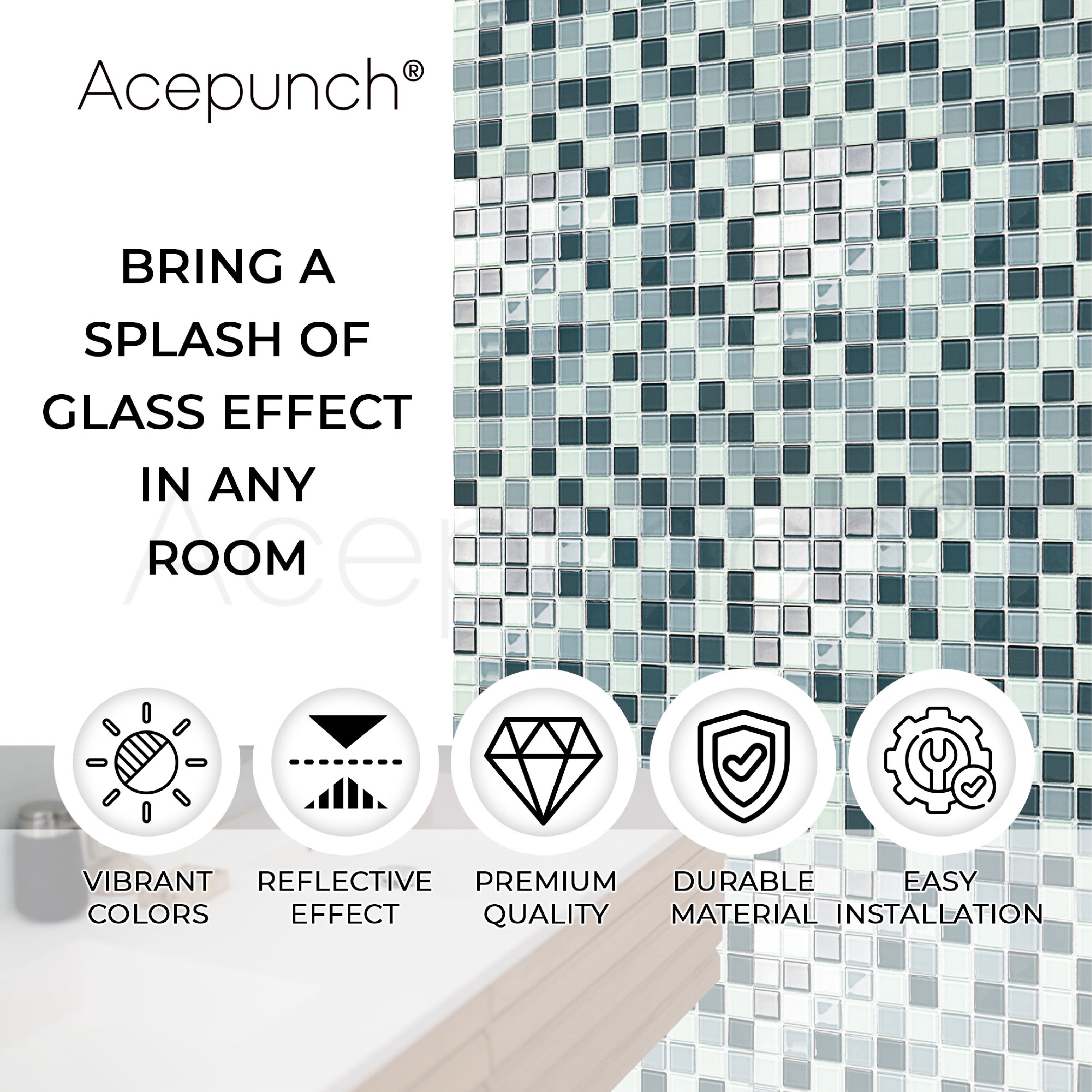 Acepunch Crystal Glass Mosaic