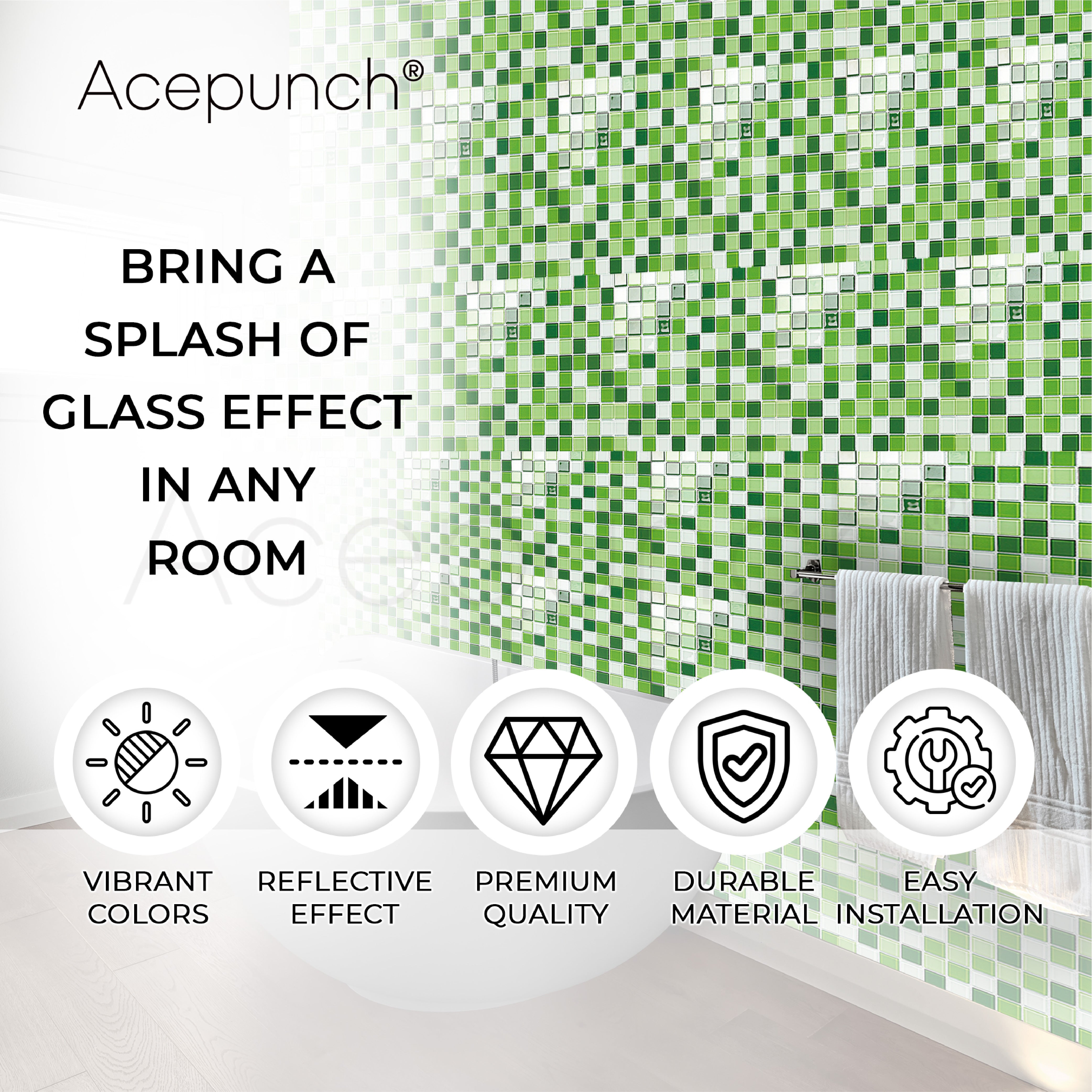 Acepunch Crystal Glass Mosaic