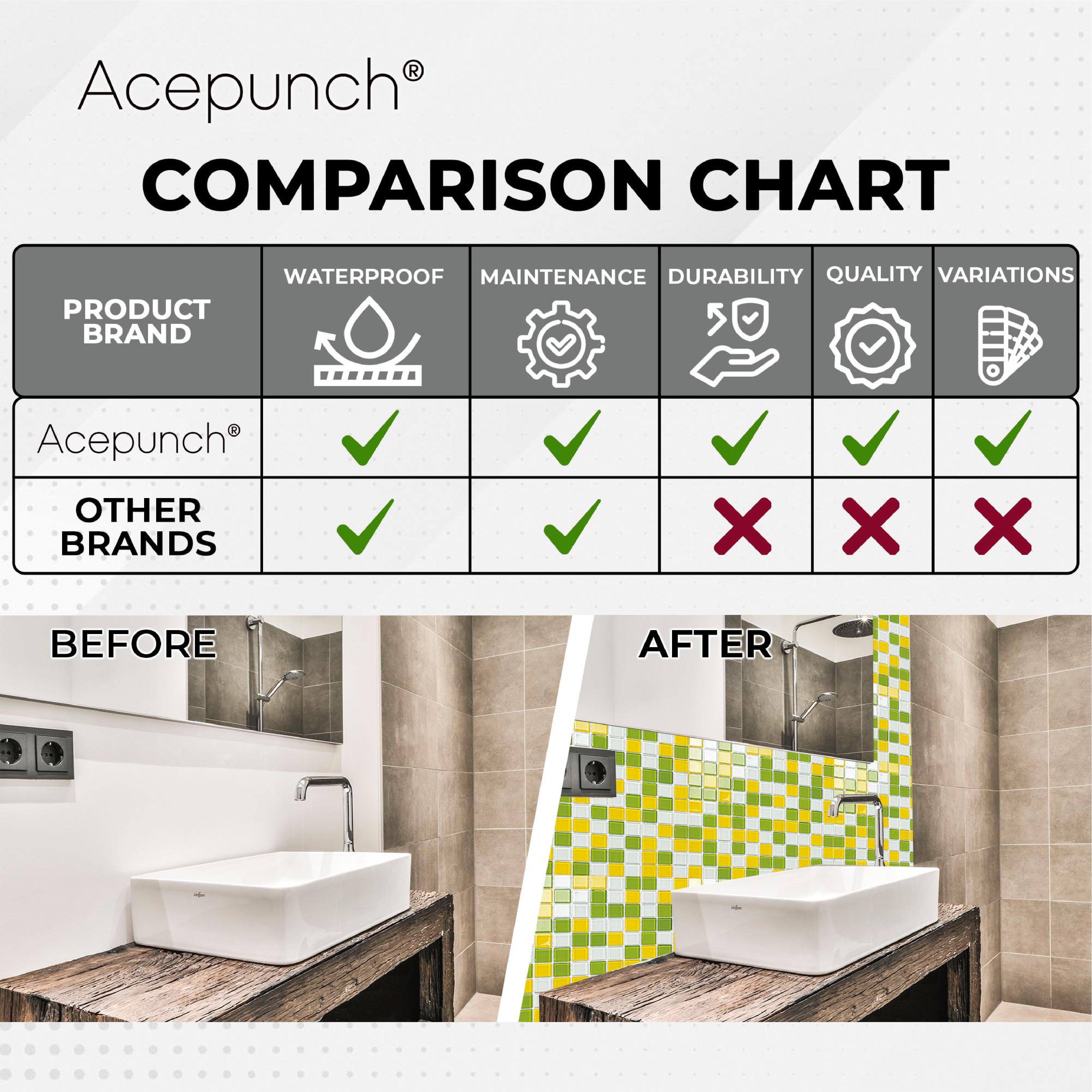 Acepunch Crystal Glass Mosaic