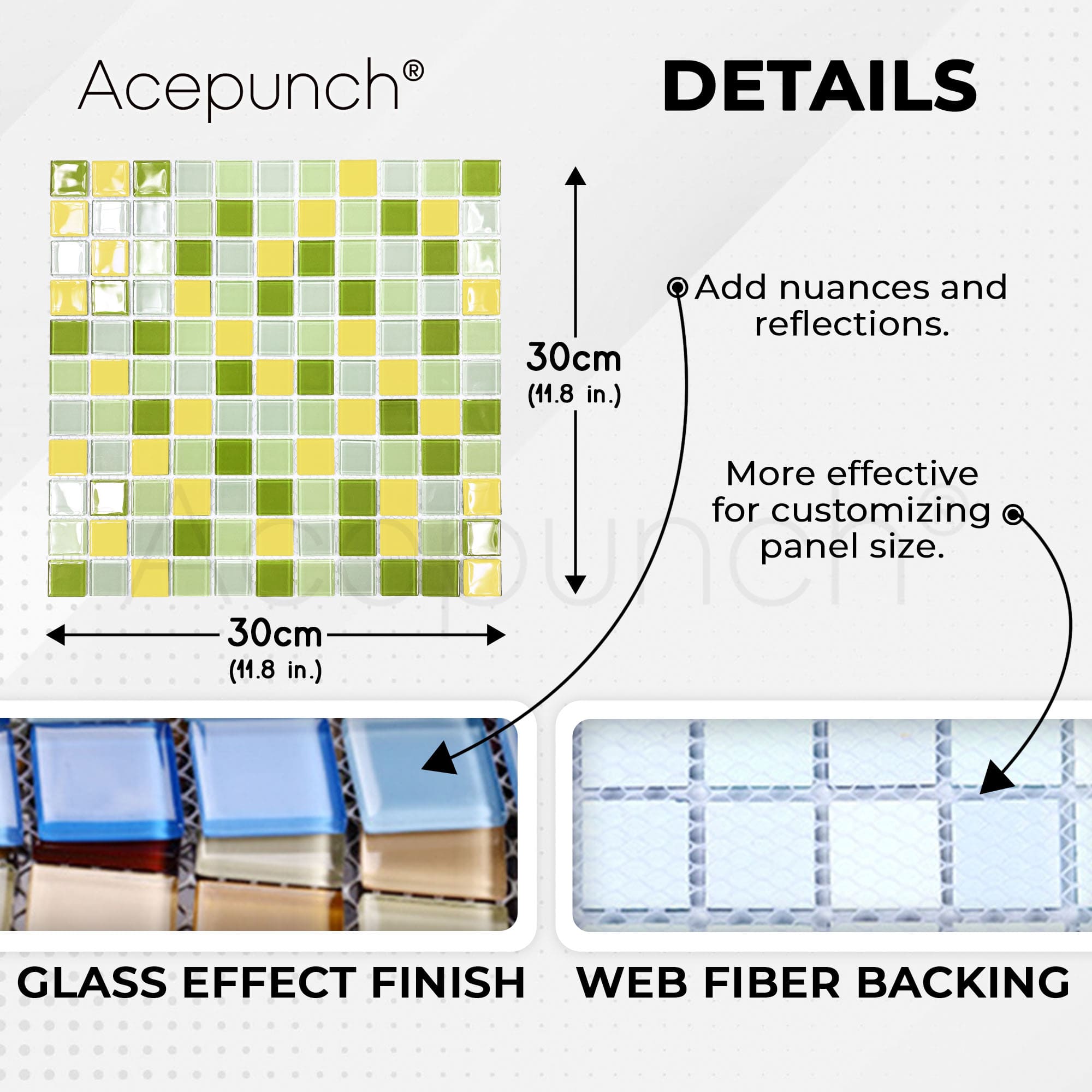 Acepunch Crystal Glass Mosaic