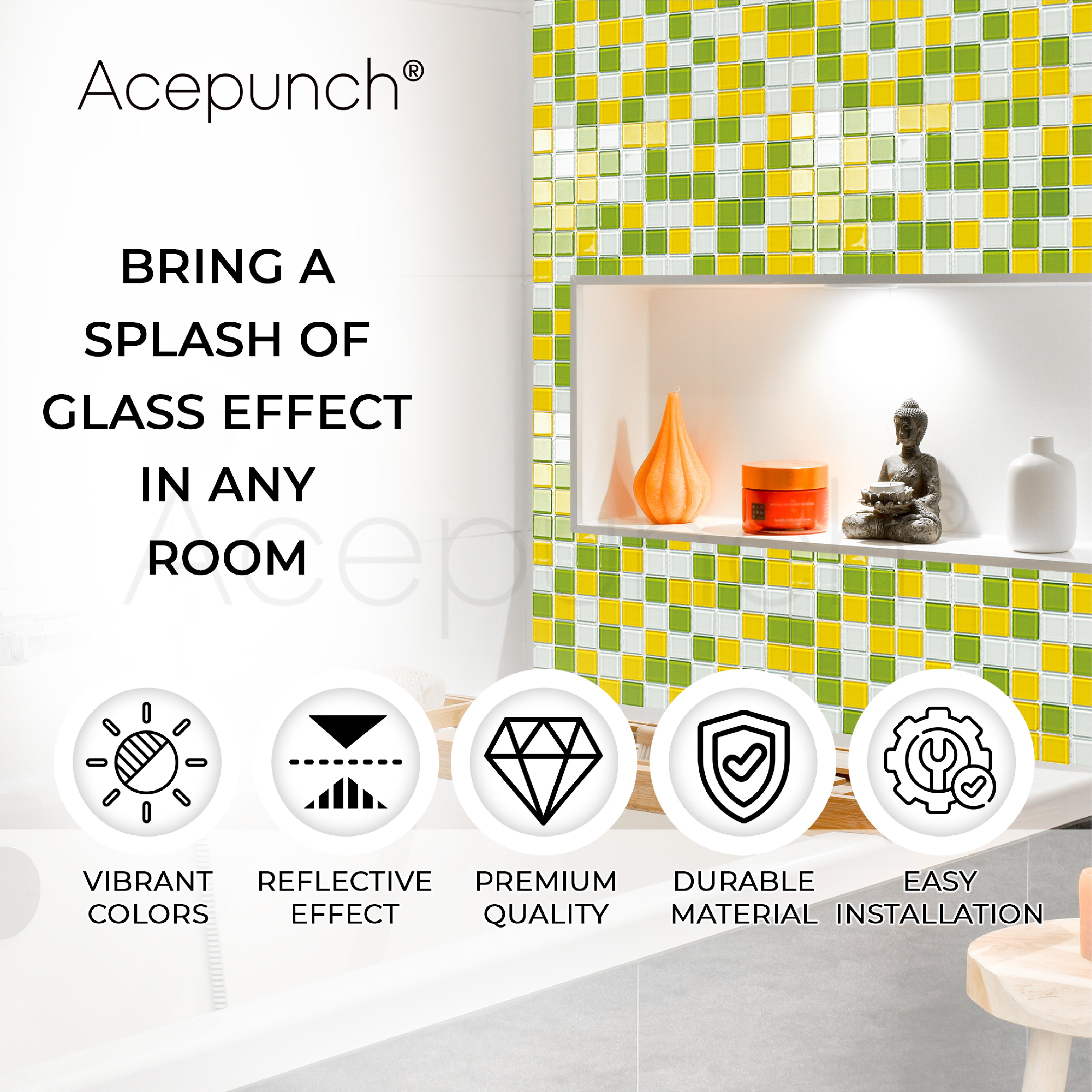 Acepunch Crystal Glass Mosaic