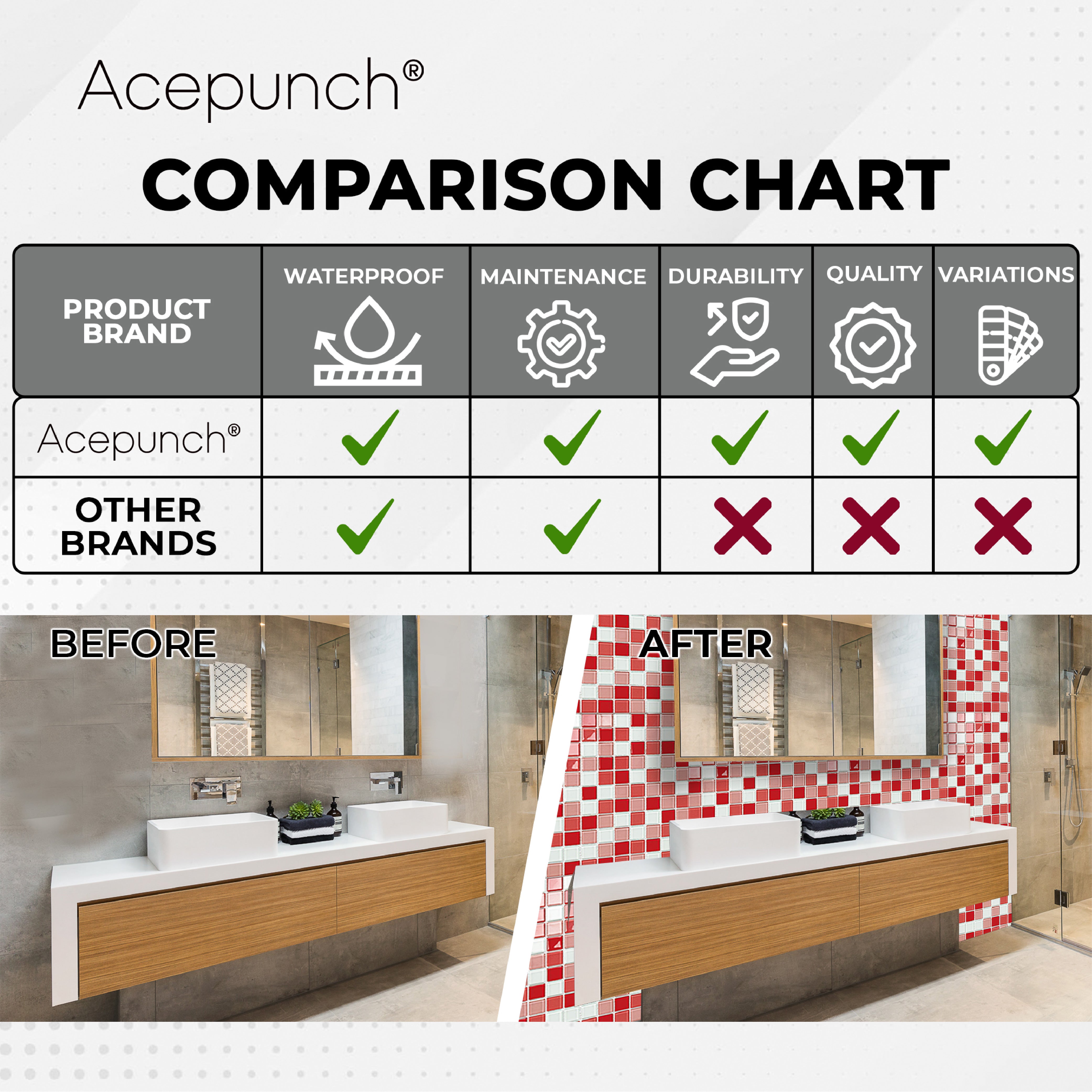Acepunch Crystal Glass Mosaic