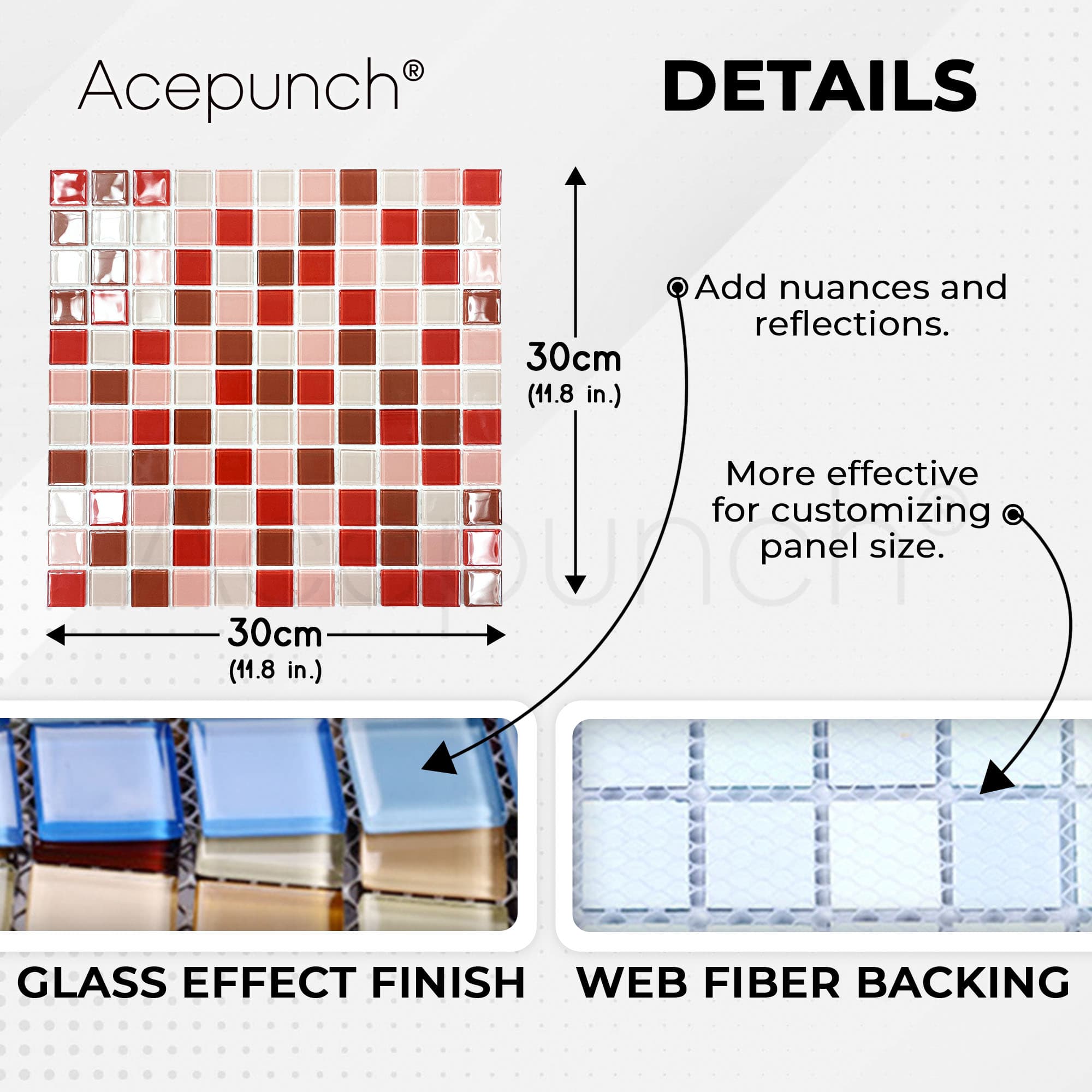 Acepunch Crystal Glass Mosaic