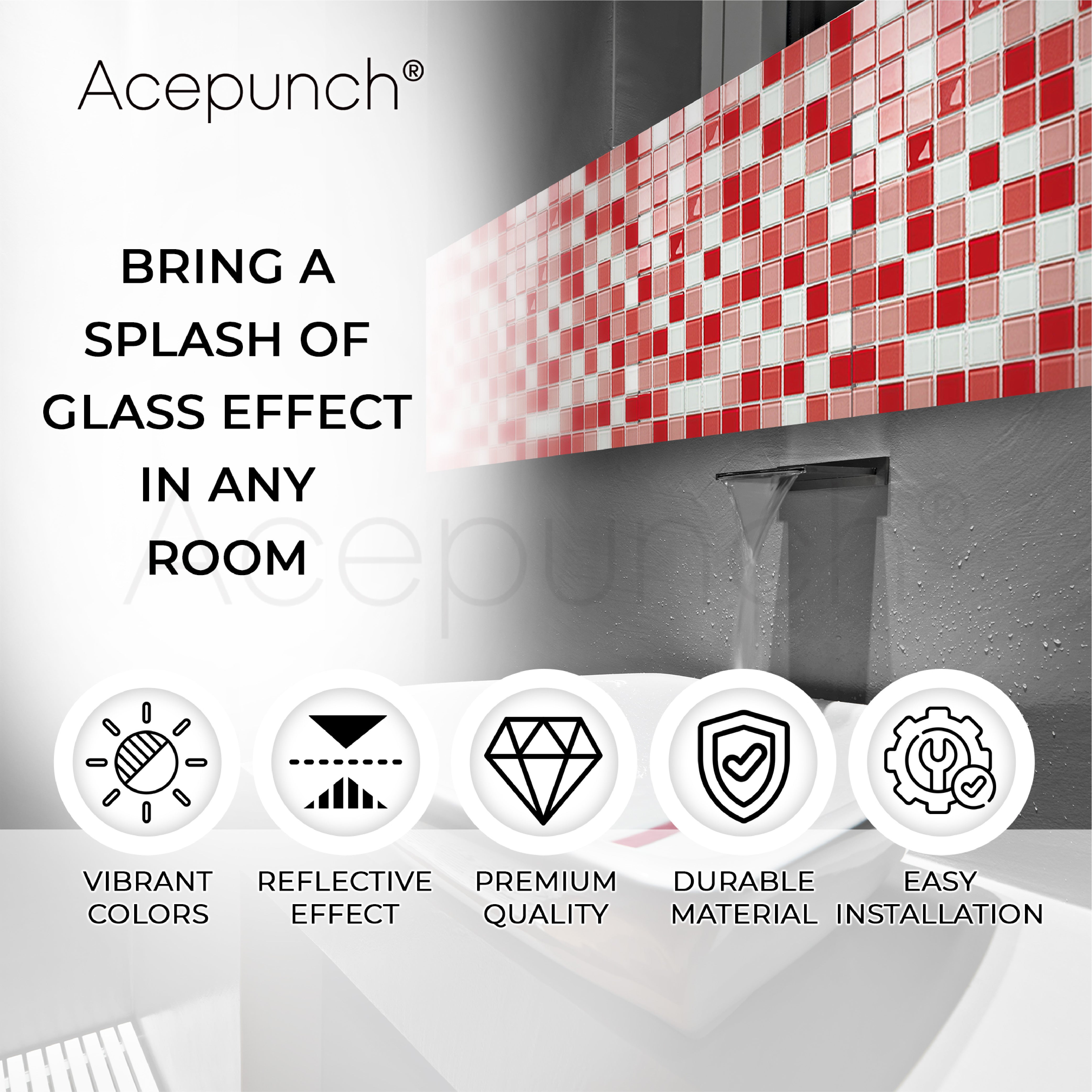 Acepunch Crystal Glass Mosaic
