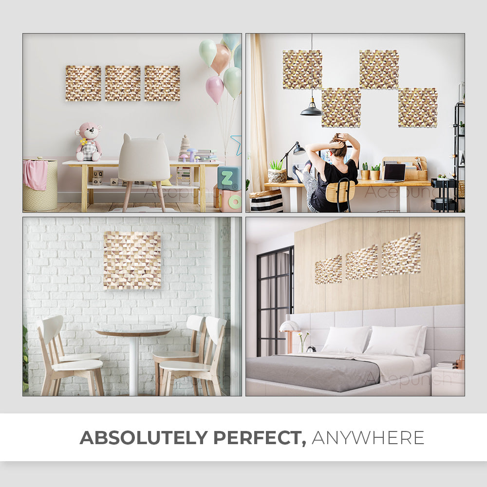 Acepunch 3D Geometric Wood Art Hazelnut AP1295