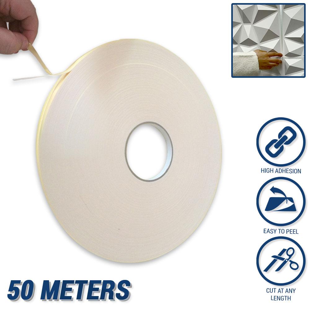 Acepunch 50m Double-sided Tape for 3D PVC Wall Panels KK1222