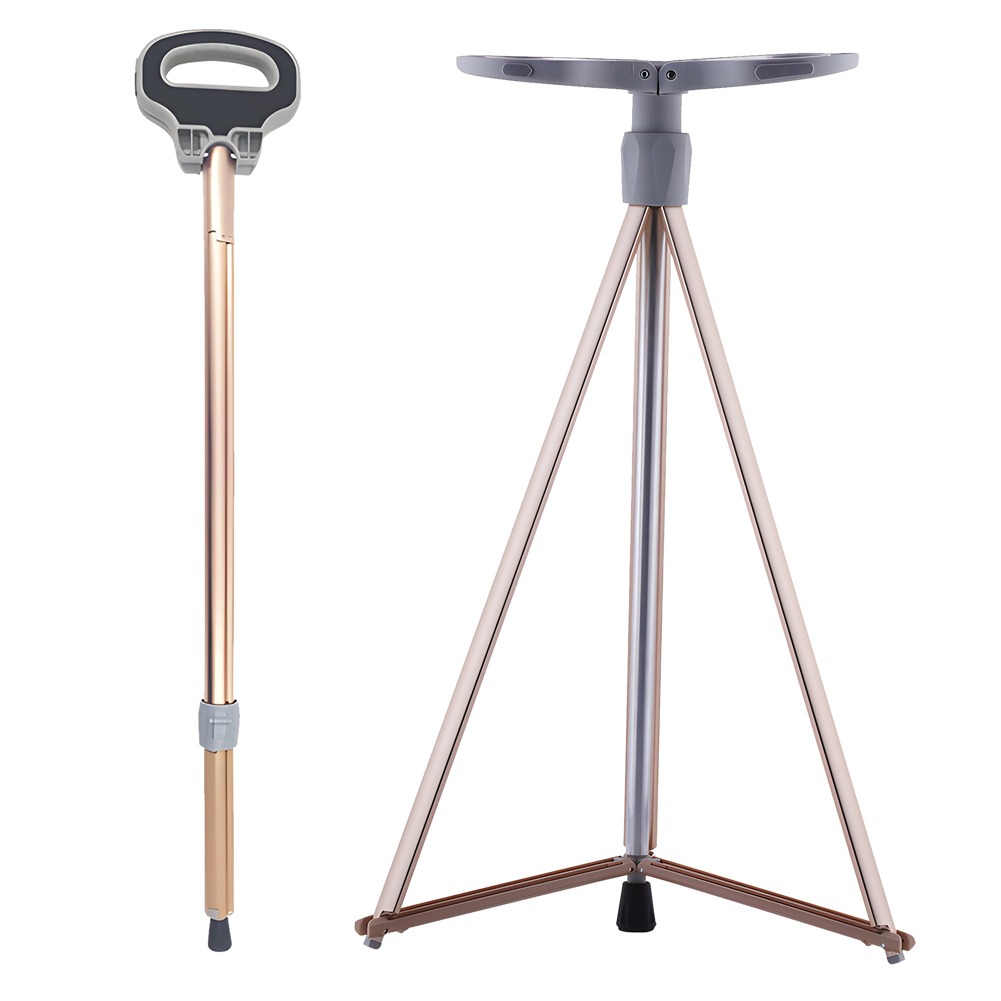 Multifunctional Foldable and Adjustable Height Lightweight Aluminum Alloy Cane Seat - MO30020