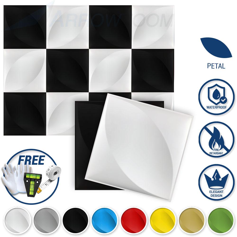 Arrowzoom Textured PVC 3D Wall Panel Petal Design KK1211