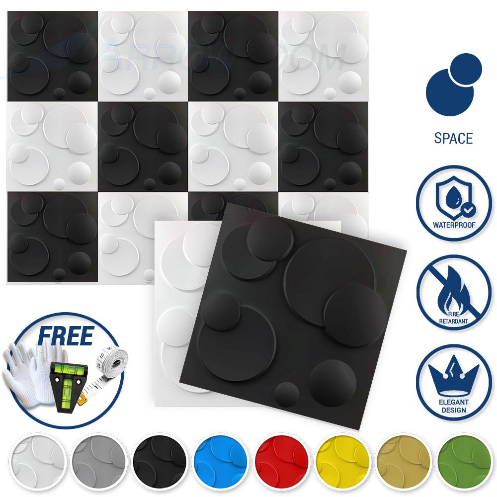 Arrowzoom Textured PVC 3D Wall Panel Space Design KK1214