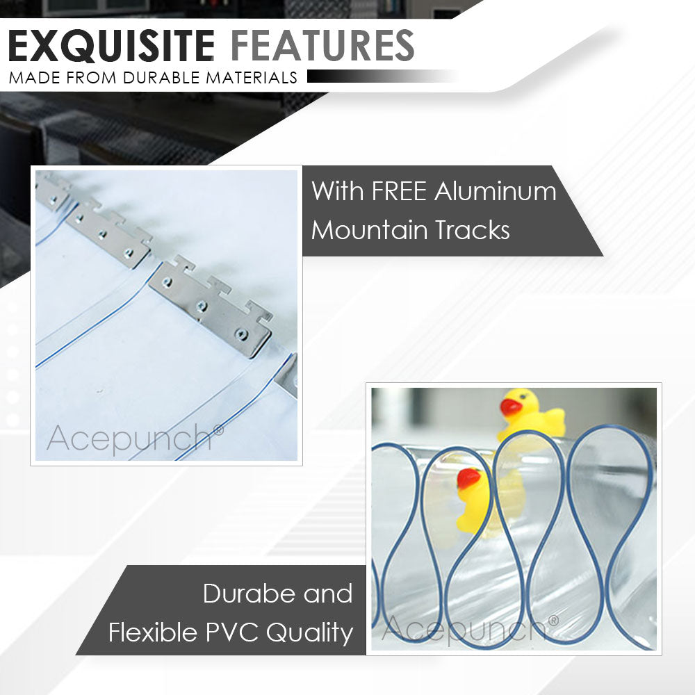 Acepunch 0.5mm Thick PVC Plastic Strip Curtain AP1173 AP1181