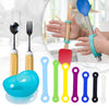 Adaptive Silicone Universal Cuff with Anti-shake Spoon and Fork Eating Aids Set - MO30021