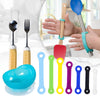 Adaptive Silicone Universal Cuff with Anti-shake Spoon and Fork Eating Aids Set - MO30021