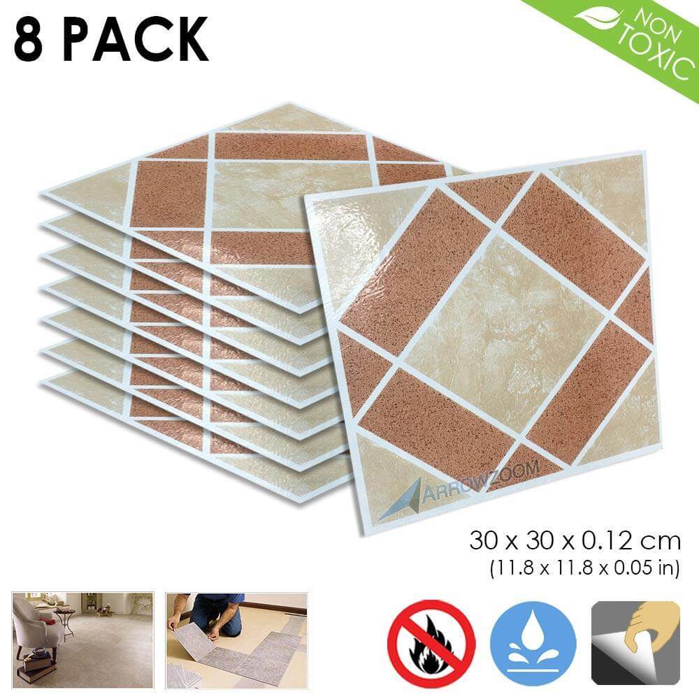 Arrowzoom PVC Vinyl Floor Tile Series Basic Ceramic Pattern 30 x 30 cm KK1175