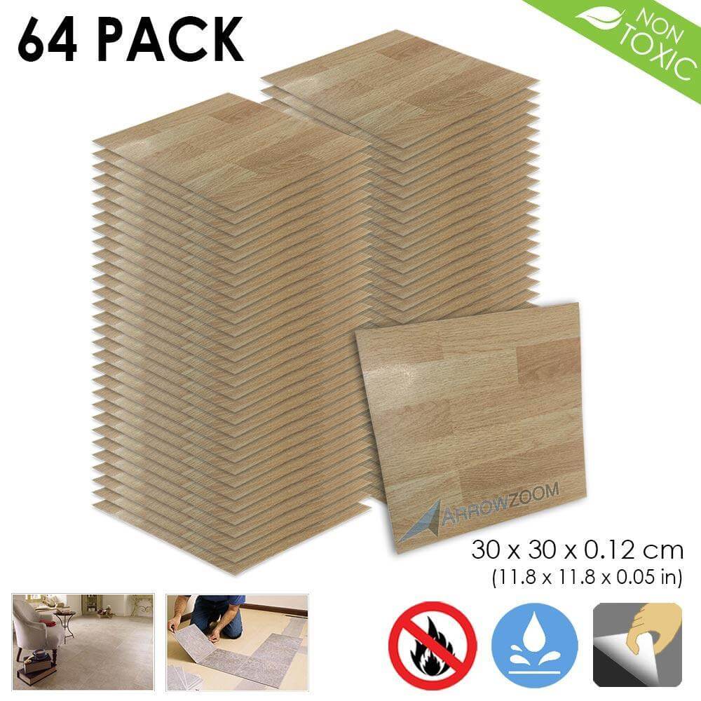Arrowzoom PVC Vinyl Floor Tile Series Relaxing Wood Pattern 30 x 30 cm KK1175