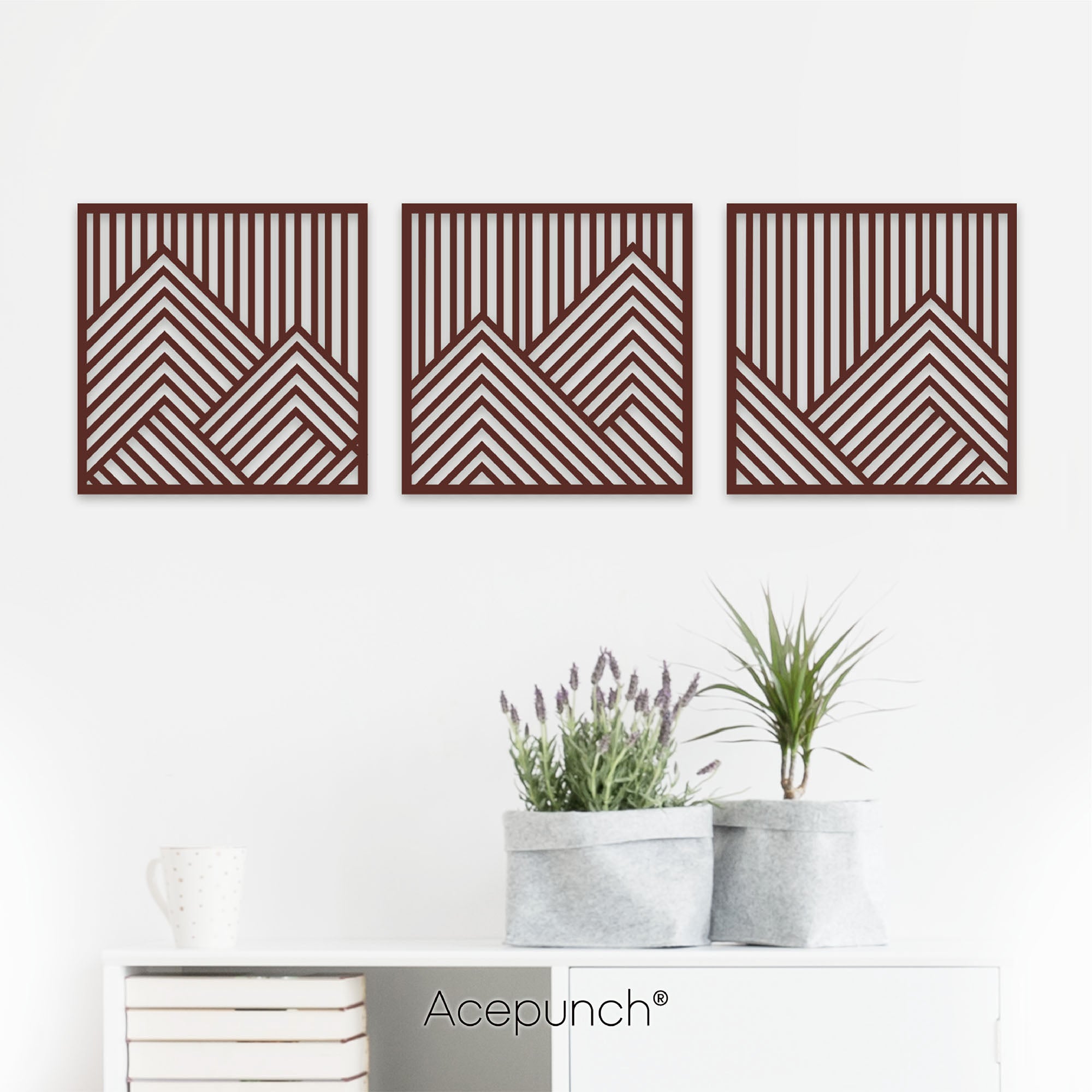 Acepunch Mountain Wood Wall Art Decor AP1287