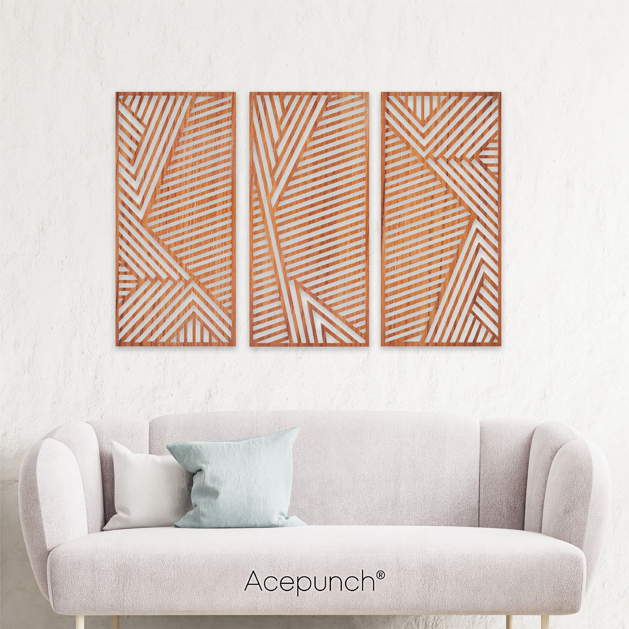 Acepunch Dimensional Walnut Wood Wall Art Decor AP1286