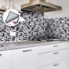 Acepunch Silver Mosaic Adhesive Peel and Stick Aluminum Metal Tile Backsplash - AP1339