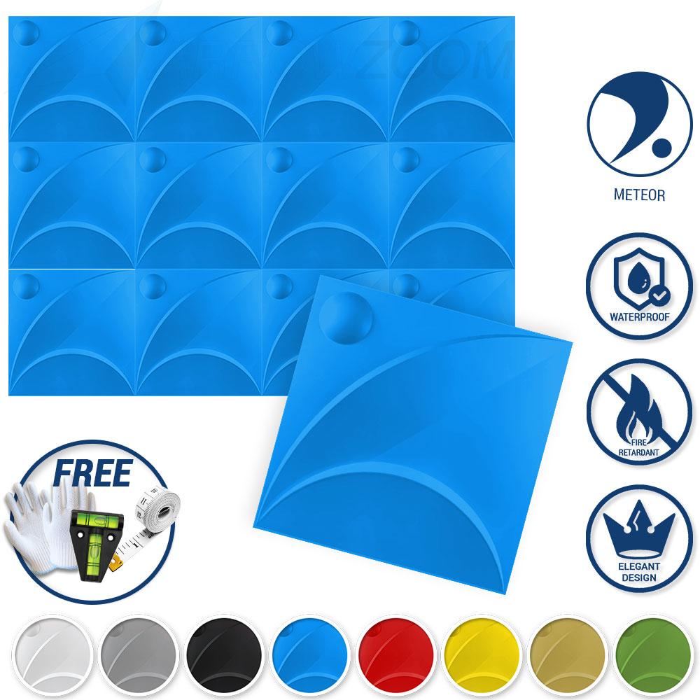 Arrowzoom Textured PVC 3D Wall Panel Meteor Design KK1217