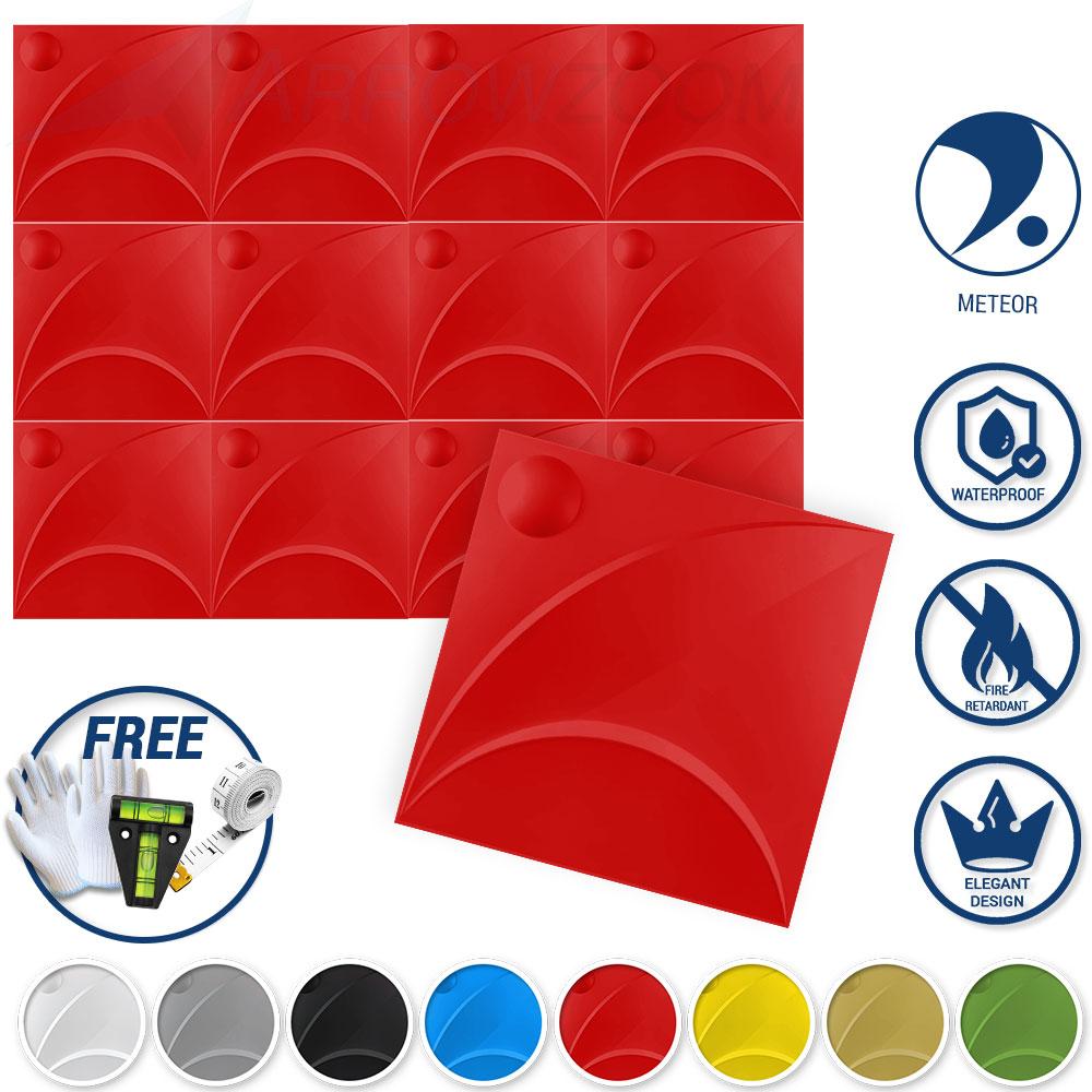 Arrowzoom Textured PVC 3D Wall Panel Meteor Design KK1217