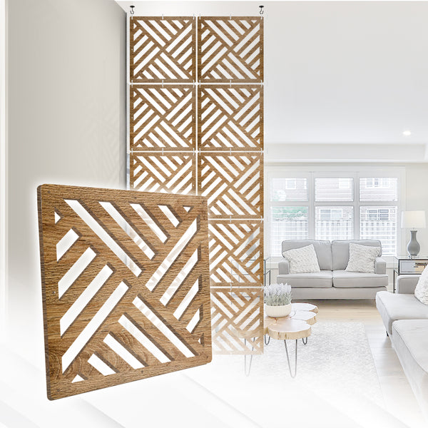Acepunch Diagonal Stripes Lavish Hanging Wooden DIY Curtain / Room Divider - AP1291