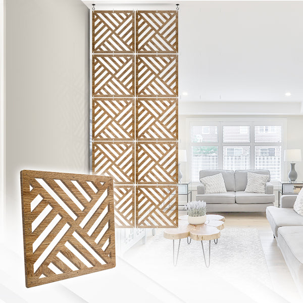Acepunch Diagonal Stripes Lavish Hanging Wooden DIY Curtain / Room Divider - AP1291