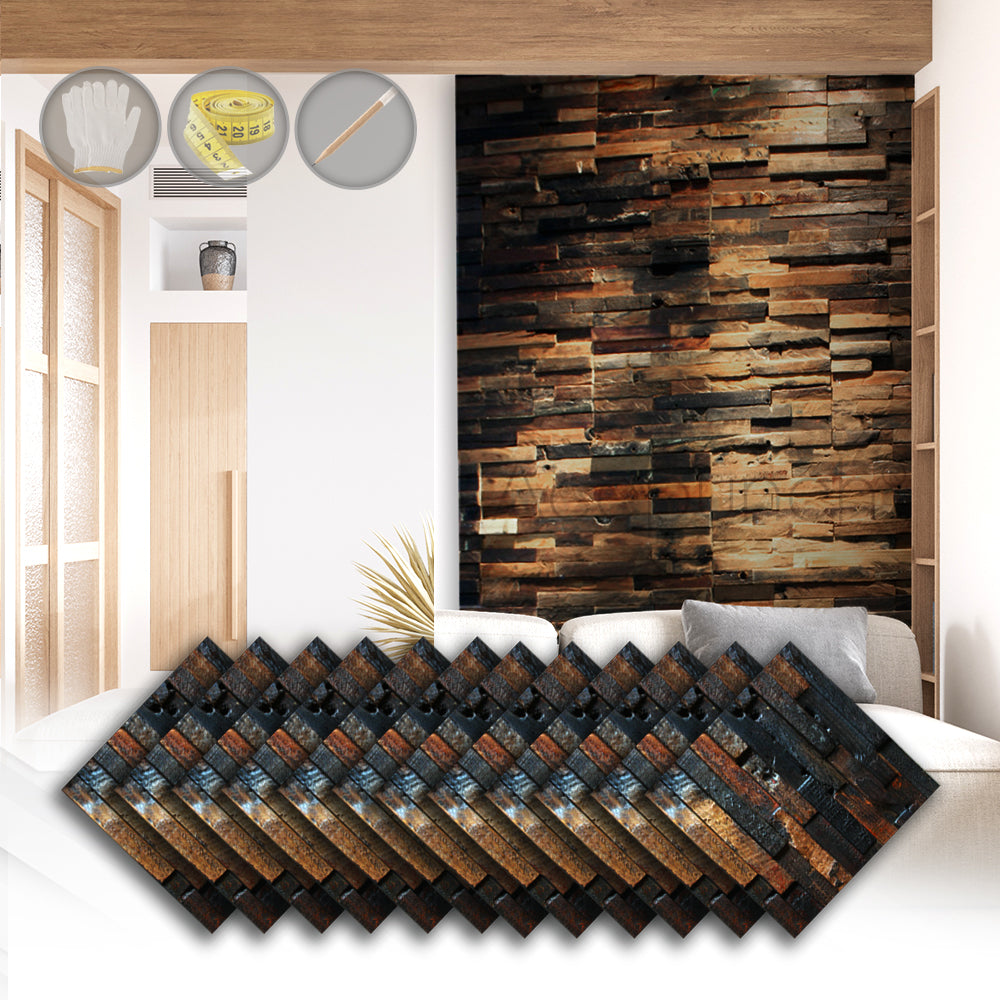 wooden mosaic wall decor, Texture wood wall art, 3D Wall hanging