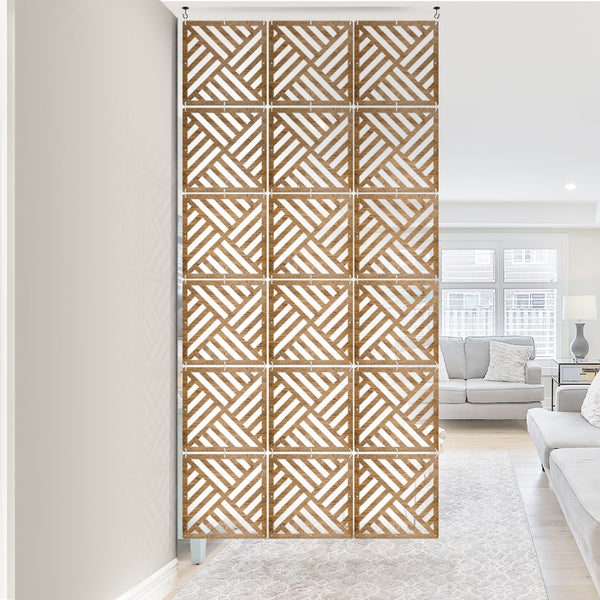 Acepunch Diagonal Stripes Lavish Hanging Wooden DIY Curtain / Room Divider - AP1291