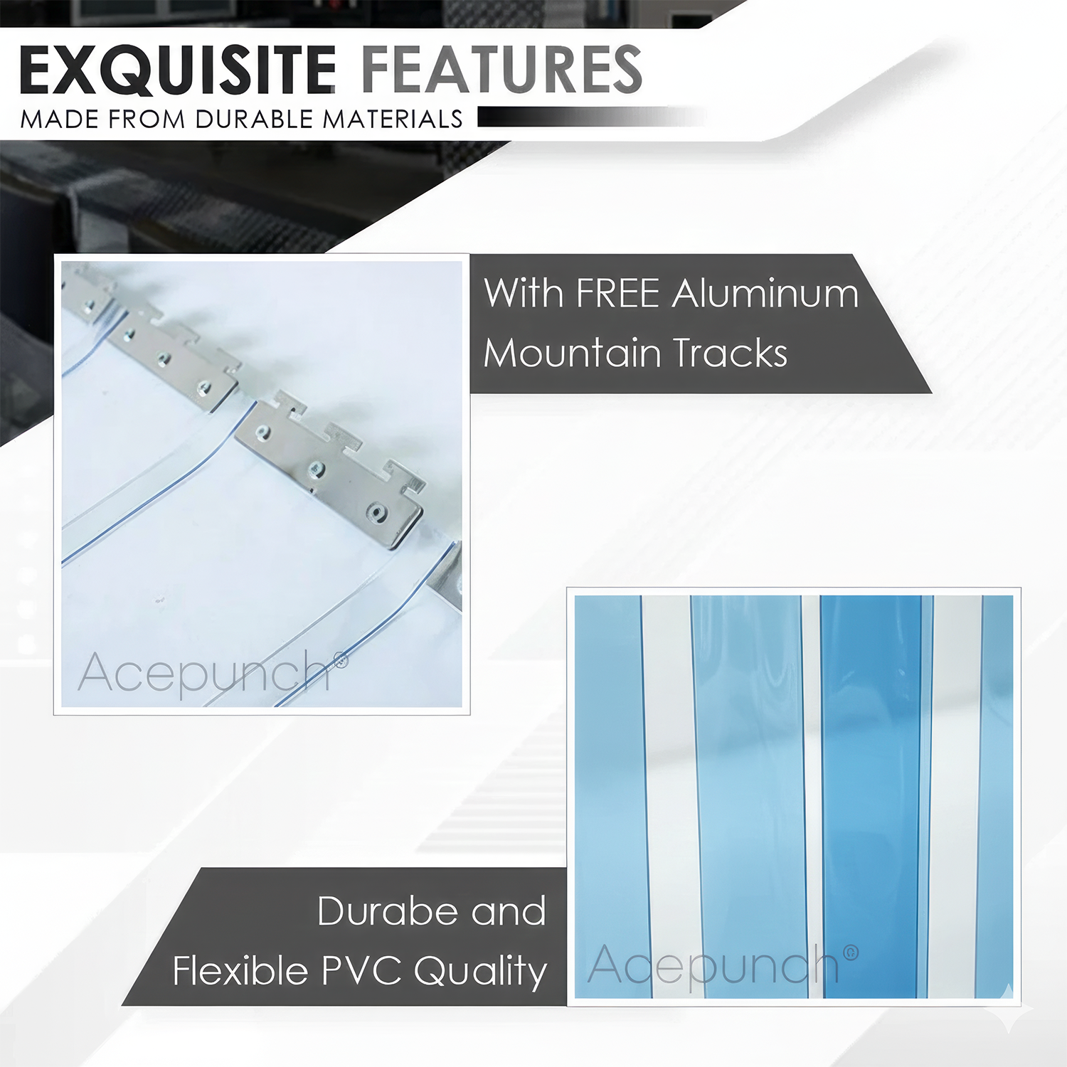 Acepunch 1mm Thick PVC Plastic Strip Curtain AP1173 AP1181