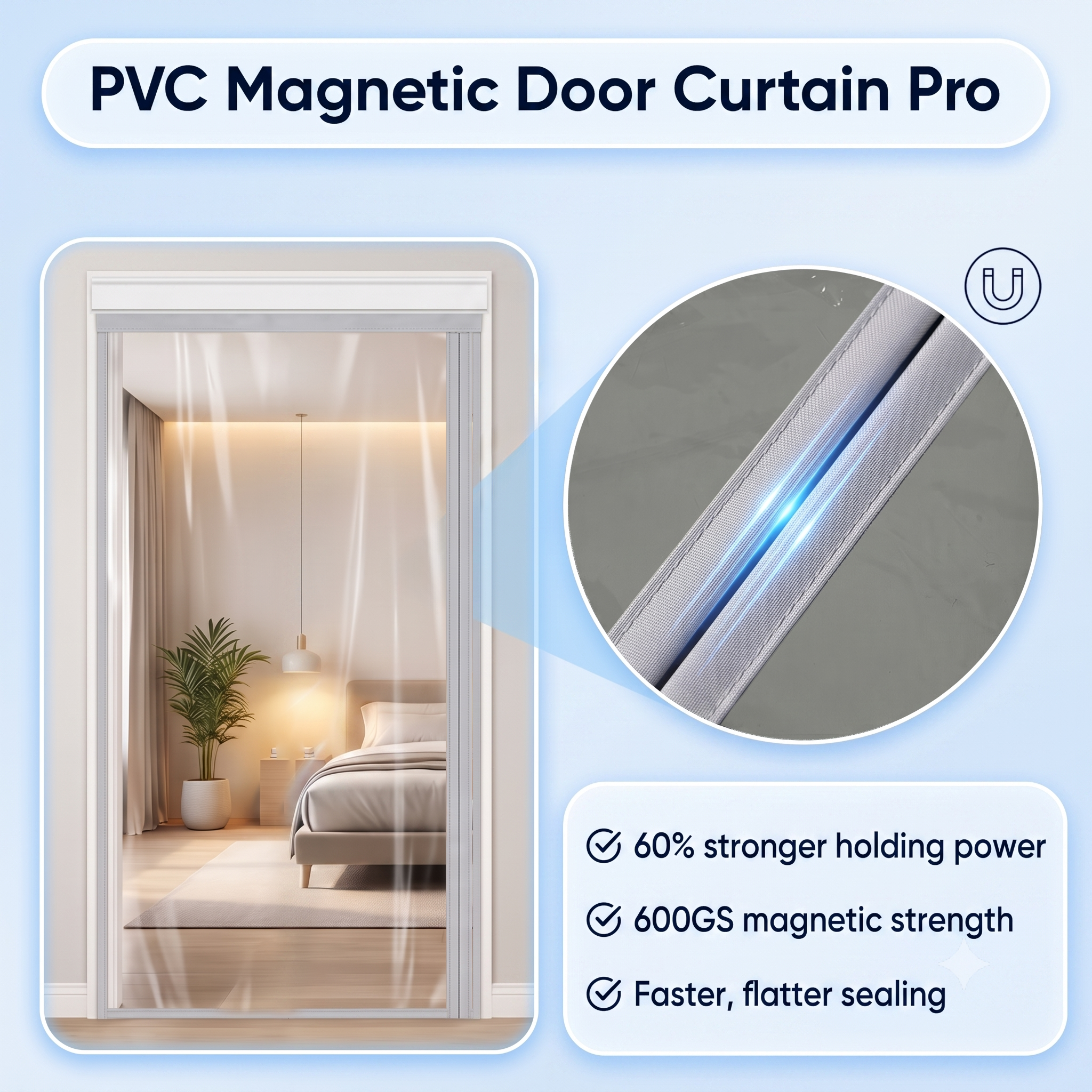 Acepunch PVC Magnetic Door Curtain AP-1502