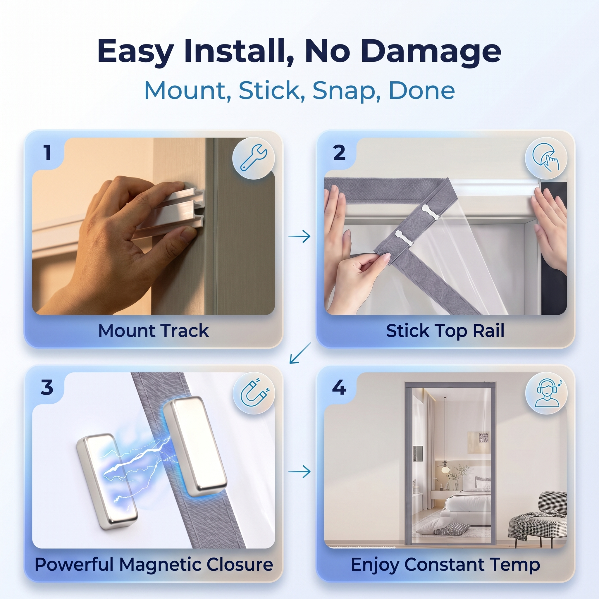 Acepunch PVC Magnetic Door Curtain AP-1502
