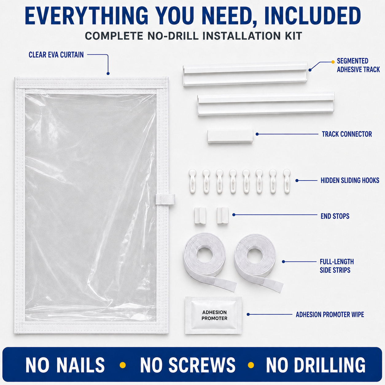 Acepunch PVC Magnetic Door Sliding Curtain With hook and Loop Tape AP1502