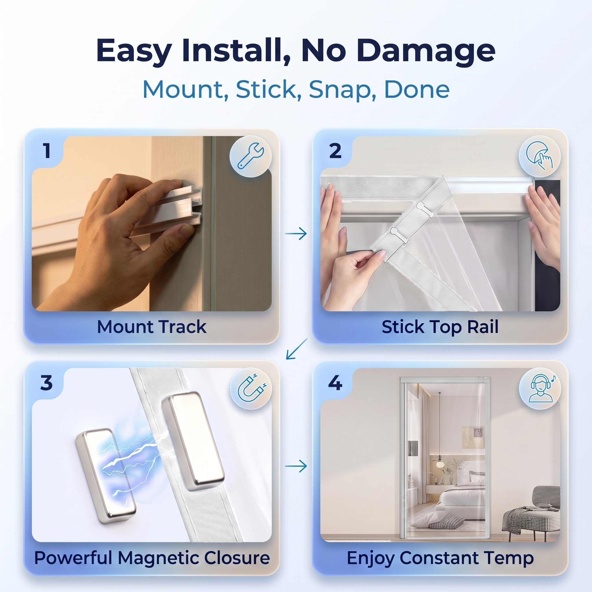 Acepunch PVC Magnetic Door Curtain AP1502