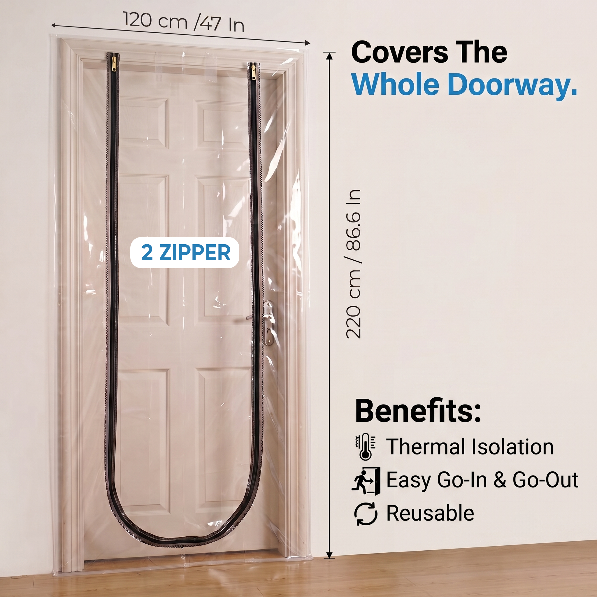 Acepunch PVC Curtain Dust-proof partitioning U-Shape Door Curtain  AP1503