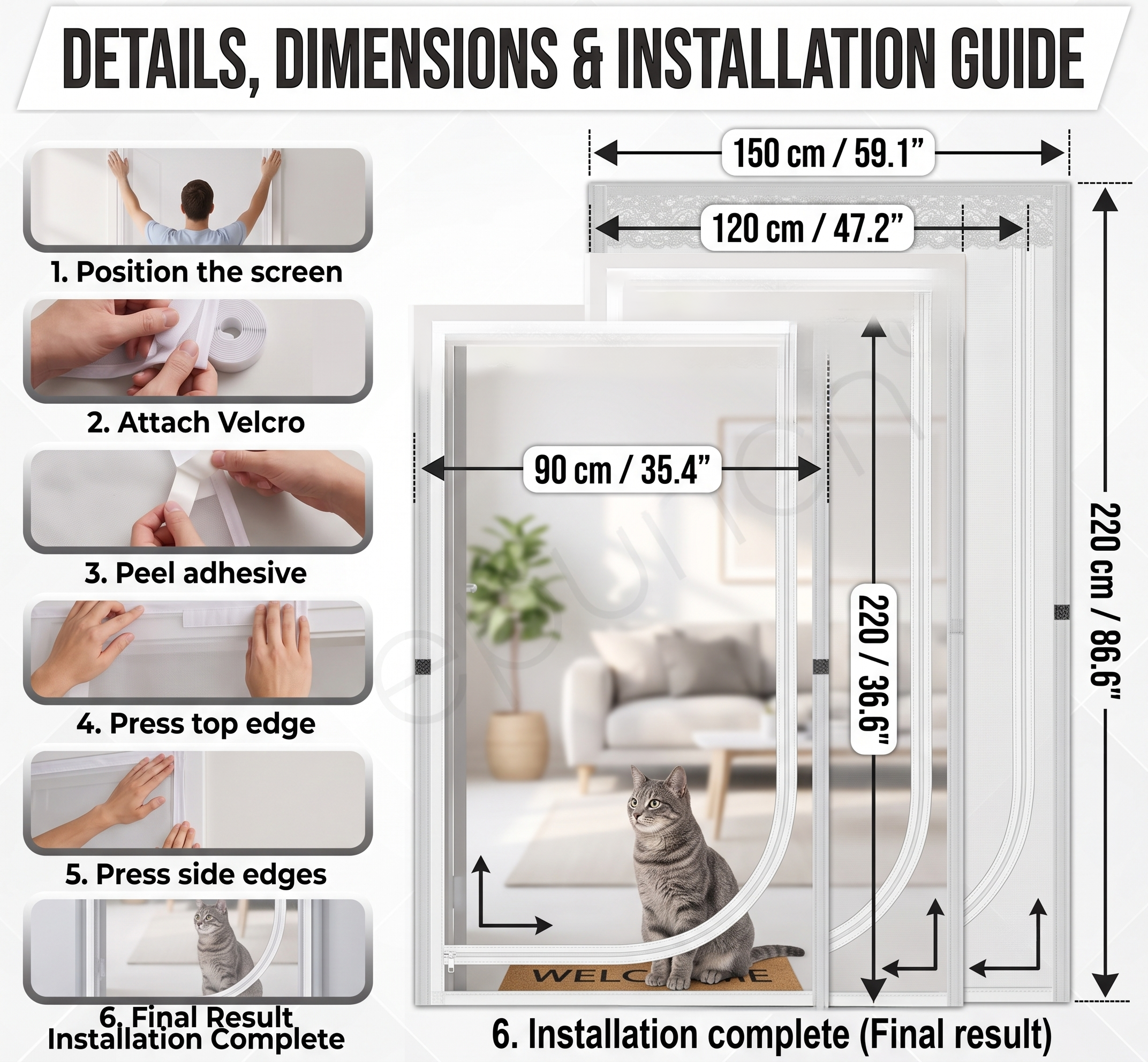 Acepunch Bugs-Free Mesh curtain AP1504