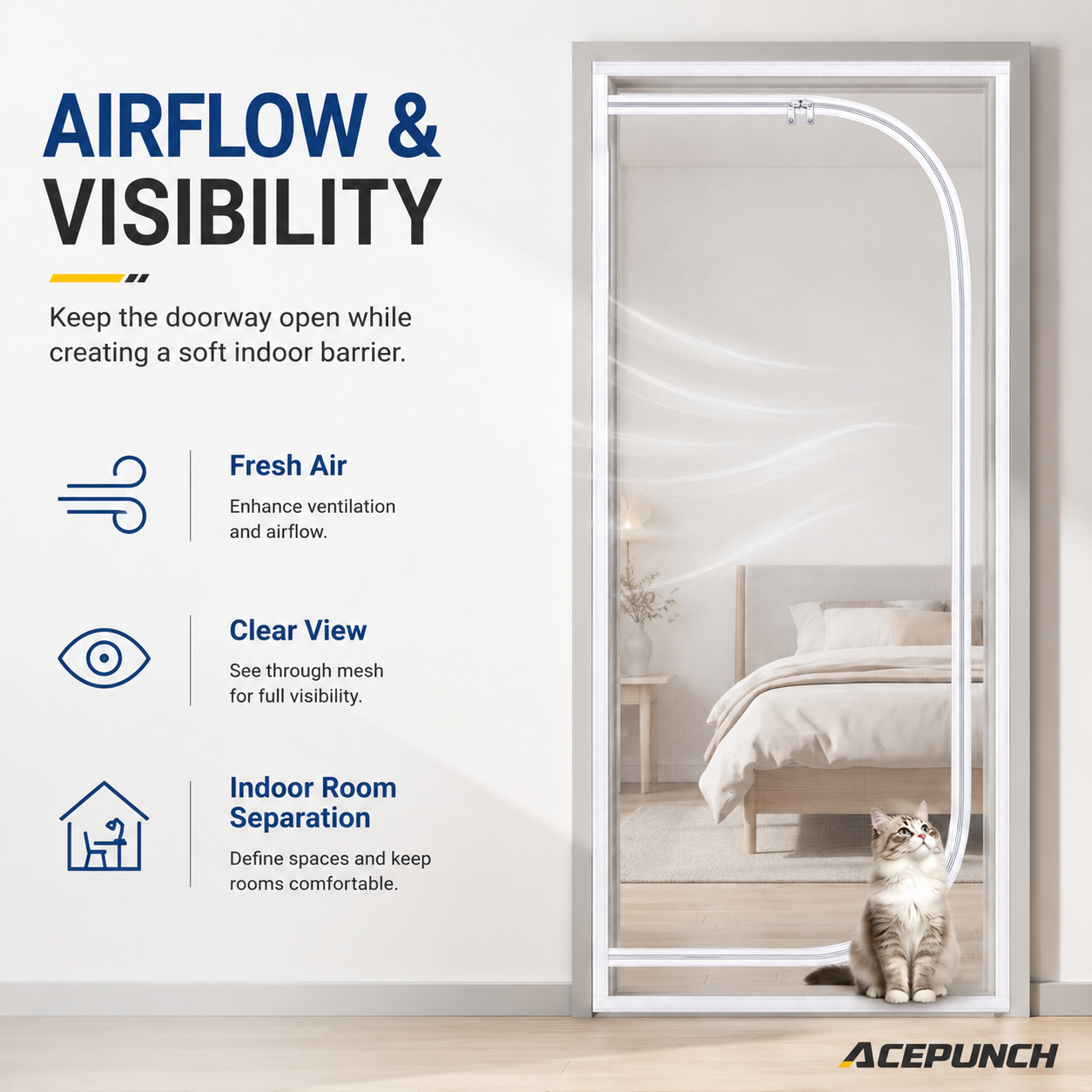 Acepunch Bugs-Free Mesh curtain AP1504