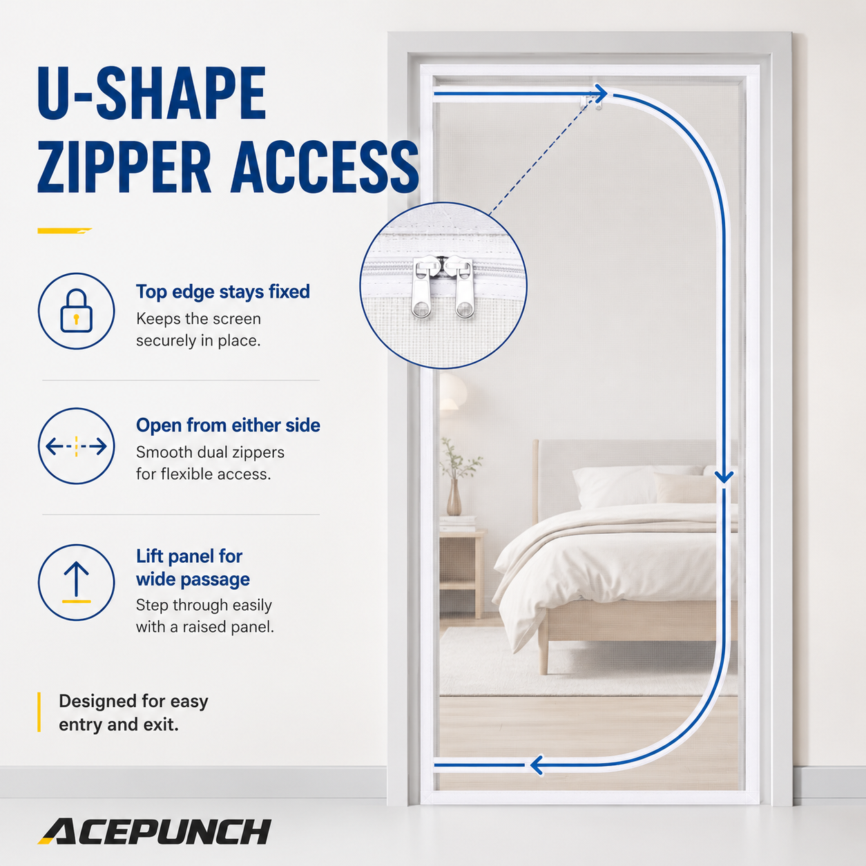 Acepunch Bugs-Free Mesh curtain AP1504