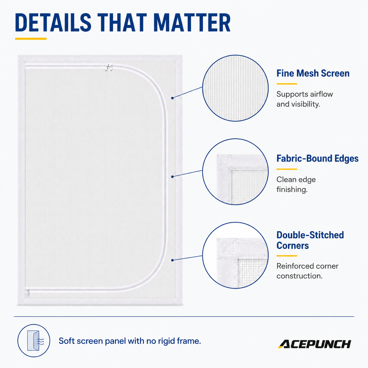 Acepunch Bugs-Free Mesh curtain AP1504