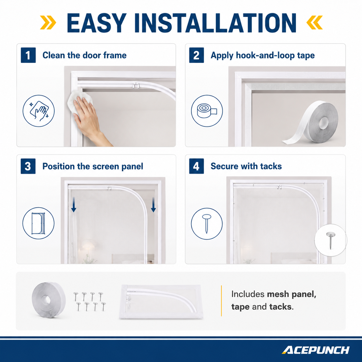 Acepunch Bugs-Free Mesh curtain AP1504