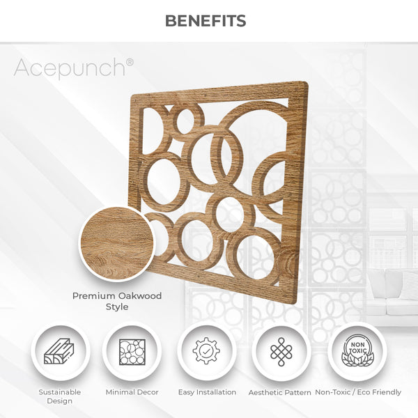 Acepunch Orbit Premium Hanging Wooden DIY Curtain / Room Divider - AP1293