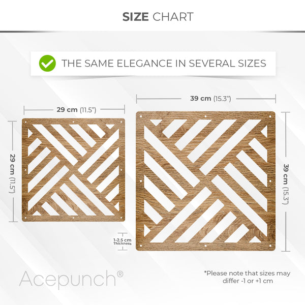 Acepunch Diagonal Stripes Lavish Hanging Wooden DIY Curtain / Room Divider - AP1291