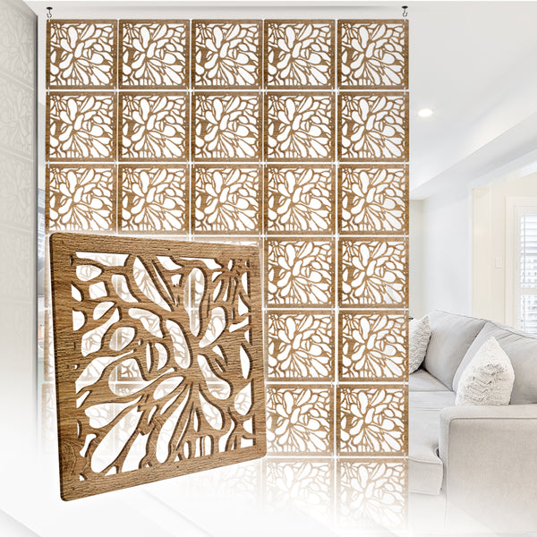 Acepunch Majestic Blossom Luxury Hanging Wooden DIY Curtain / Room Divider - AP1292