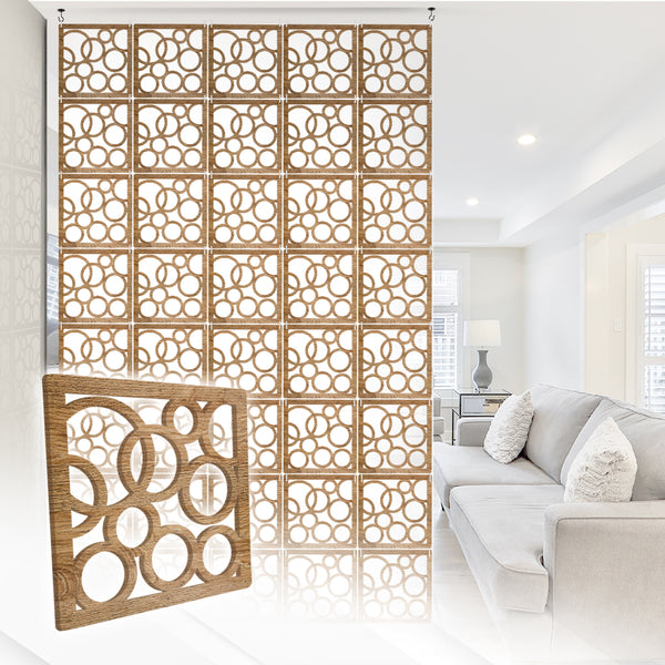 Acepunch Orbit Premium Hanging Wooden DIY Curtain / Room Divider - AP1293